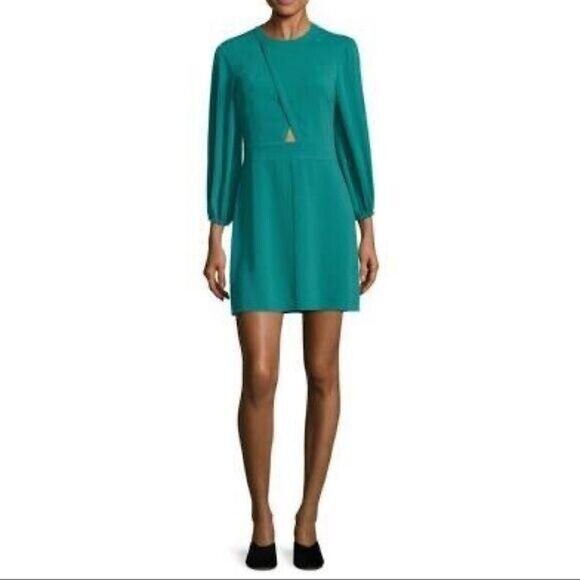 Tibi Savana Crepe Shift Dress Size 4 New with Tags - Picture 2 of 6